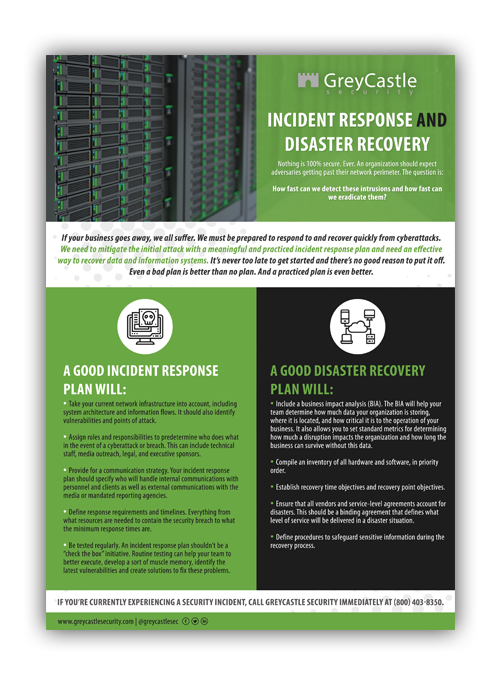 Preview: Incident Response and Disaster Recovery